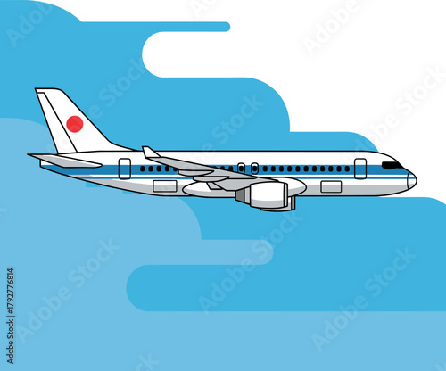 Airplane flying in the sky