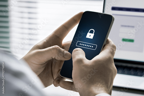 Canvas Print Password in phone for security and privacy