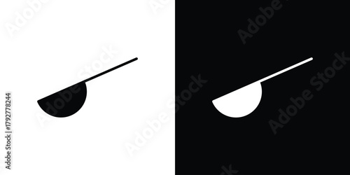 Scoop icon flat design. Modern style in black color.