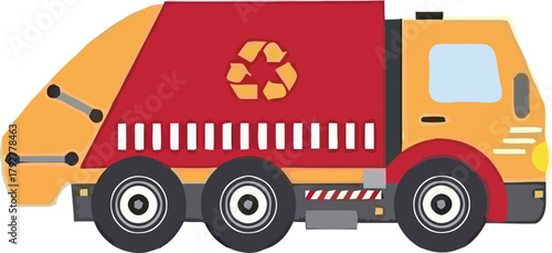 Garbage Truck Recycling Service Vehicle