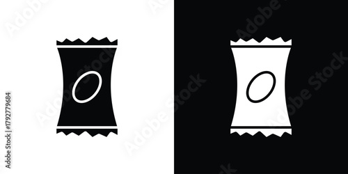 Snacks icon flat design. Modern style in black color.