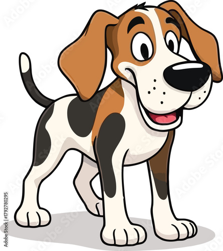 Cute cartoon a illustrator vector Coonhound