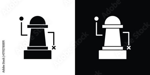 Strategical planning icon flat design. Modern style in black color.