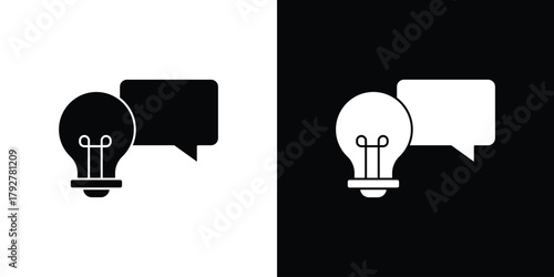 Suggestion icon flat design. Modern style in black color.