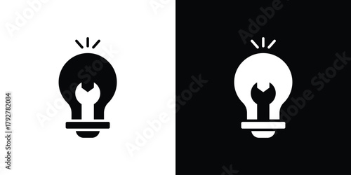 Technique icon flat design. Modern style in black color.