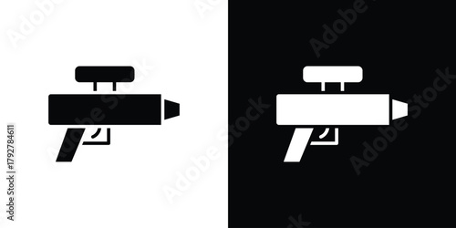 Water gun icon flat design. Modern style in black color.