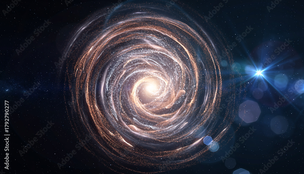 Fototapeta premium Abstract swirling vortex in space