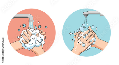 Proper handwashing technique to prevent the spread of germs and bacteria effectively.