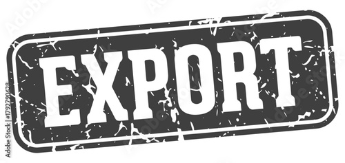 export rectangular sign. export stamp