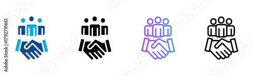 Engagement Icon Multiple Style Vector Illustration
