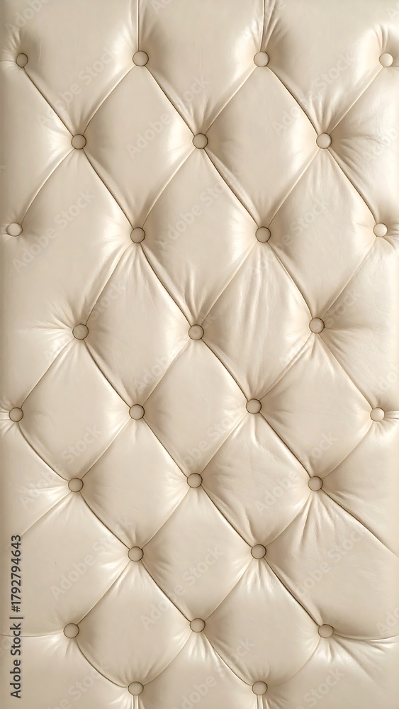 Obraz premium Elegant Cream Tufted Upholstery - A Luxurious Textured Background.