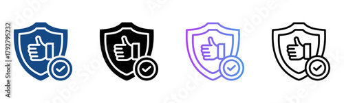 Reliability Icon Multiple Style Vector Illustration
