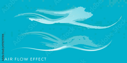 Abstract flowing air currents and wind patterns with a subtle digital pixel background