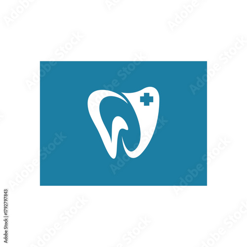 Creative and minimalist tooth logo design, Vector Illustration