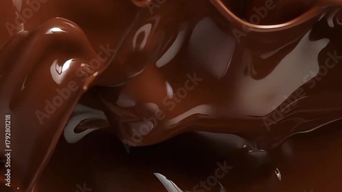 melted chocolate dripping