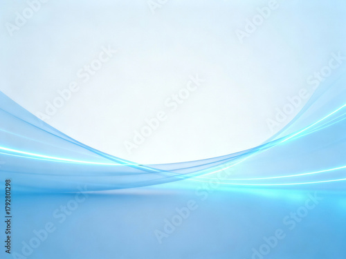 A modern abstract background with smooth blue curved lines, creating a sleek and minimalistic visual effect.