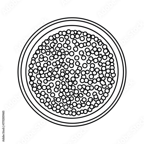 Overhead view of a bowl filled with grains, , ideal for food illustrations