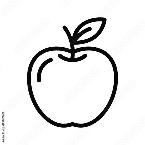Illustration of a fresh apple, perfect for healthy eating and fruit designs