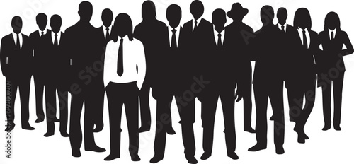 Diverse group of people in suits standing together human rights concept corporate professionals diversity equality unity