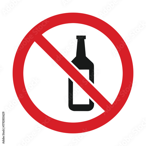 no alcohol vector art 
