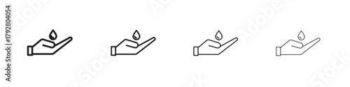 Ablution icon line icon. linear style vector symbols collection on white background