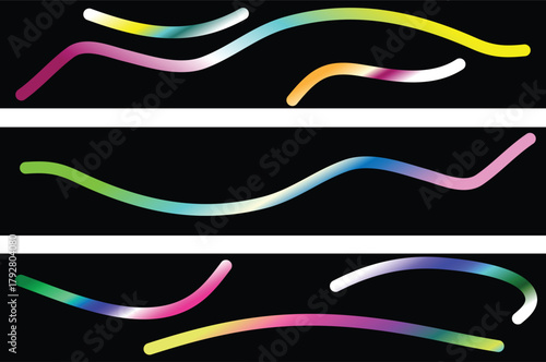 Colorful gradient wavy lines art on a sophisticated background