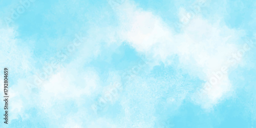 cloudy sky with color and white clouds filling the frame in an artistic watercolor painting style clouds background.