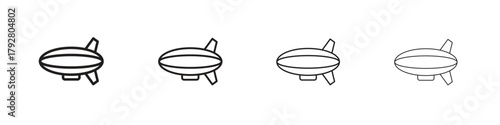 Airship icon line icon. linear style vector symbols collection on white background