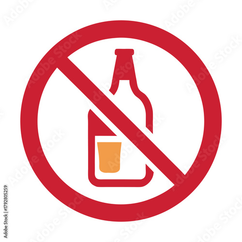 no alcohol vector art 