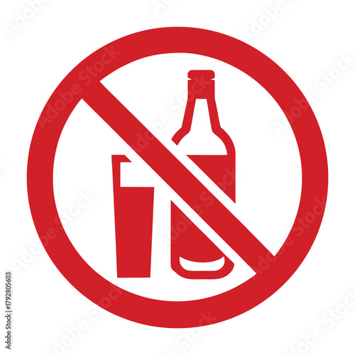 no alcohol vector art 