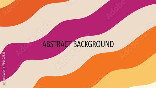 Abstract background with organic flowing wavy stripes in a harmonious blend of earthy, warm tones including deep blue, brown, beige, and yellow.