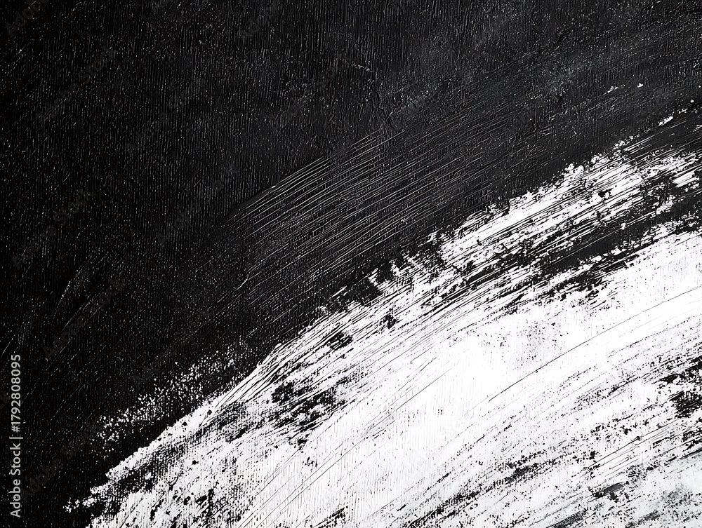 Obraz premium Abstract White Paint Stroke on Black Background