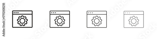 Backend icon line icon. linear style vector symbols collection on white background