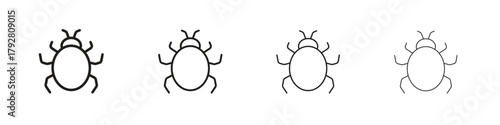 Bedbug icon line icon. linear style vector symbols collection on white background