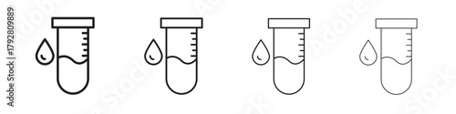 Blood sample icon line icon. linear style vector symbols collection on white background