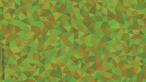 Abstract Geometric Pattern of Green and Brown Triangles polygon