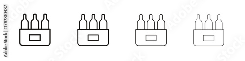 Box of wine icon line icon. linear style vector symbols collection on white background