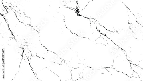 Black and white distressed marble texture background with grunge crackle effect, vintage rough concrete or wall decay overlay.