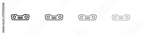 Car bumper icon line icon. linear style vector symbols collection on white background