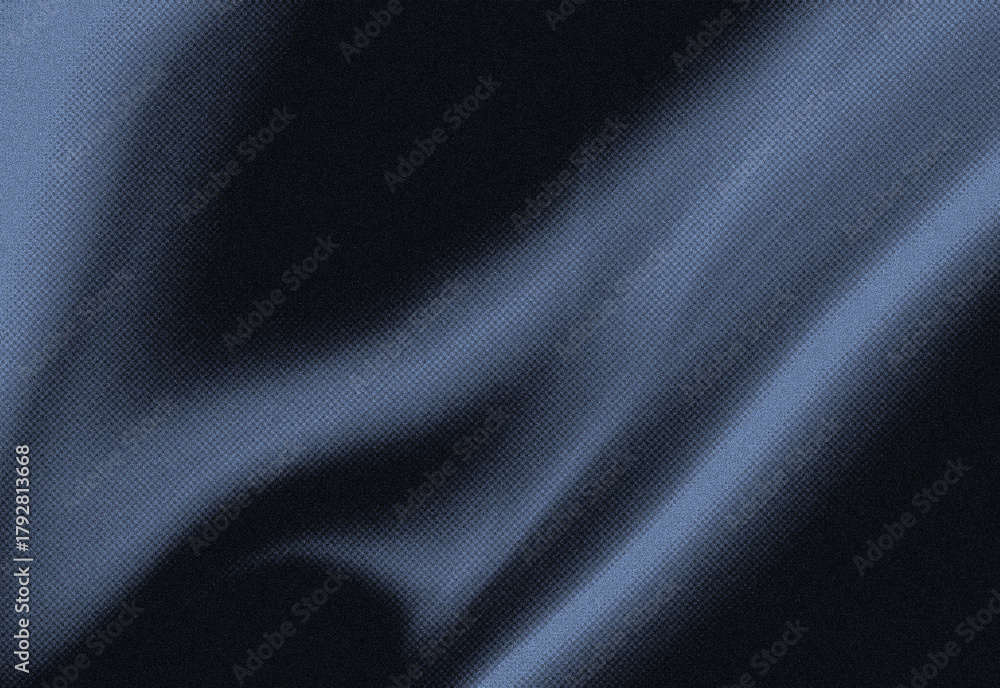 Obraz premium Close up abstract texture featuring deep blue and charcoal folds, soft velvety light reflections and moody cinematic tones suggesting luxury, depth, and modern design aesthetics
