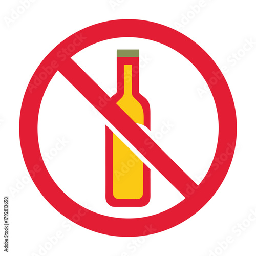 no alcohol vector art 