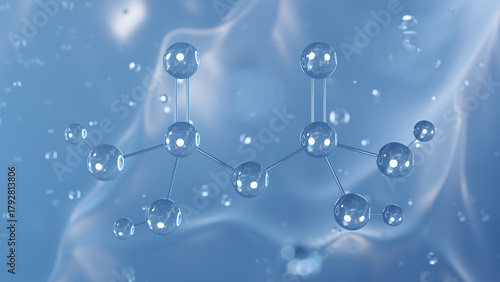 Fototapeta Naklejka Na Ścianę i Meble -  pyrophosphoric acid molecular structure, 3d model molecule, inorganic acid structural chemical formula view from a microscope