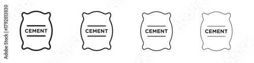Cement icon line icon. linear style vector symbols collection on white background