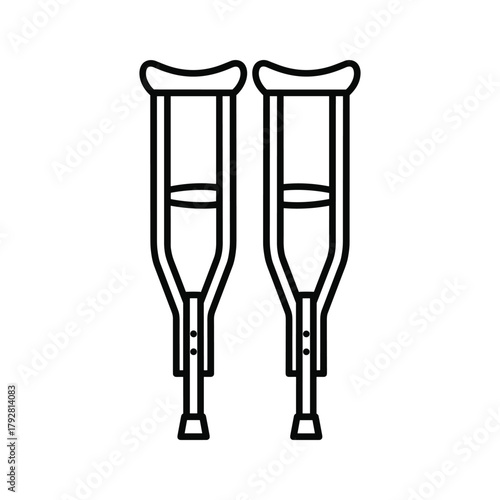 Pair of medical crutches