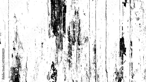 distressed black and white wood grain texture overlay abstract background peeling paint damaged weathered plank surface.