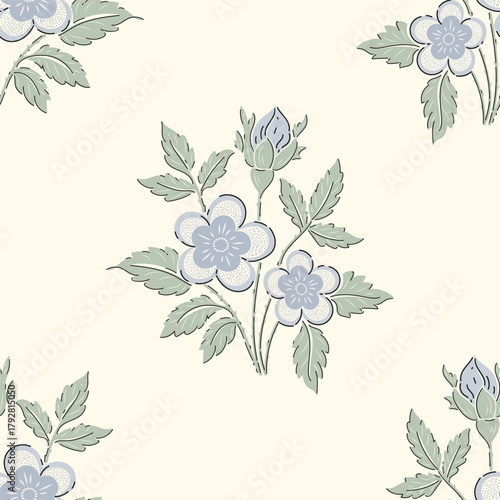 Damask modern seamless pattern element. Vintage classical old fashioned damask ornament, seamless texture for wallpapers, textile.