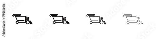 Combine harvester icon line icon. linear style vector symbols collection on white background