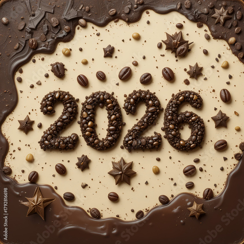  2026 festive, new year, card 