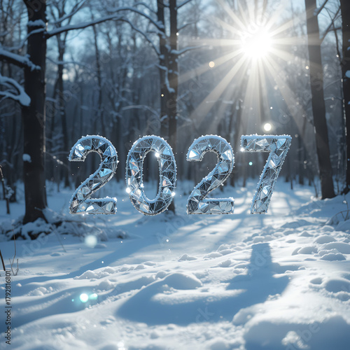  2026 festive, new year, card 