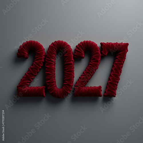  2027 festive, new year, card 